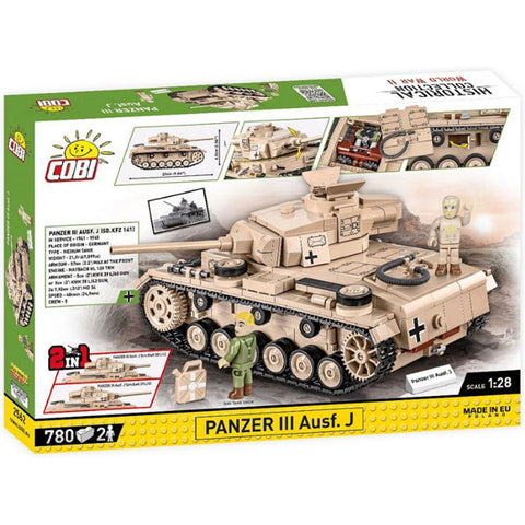 Image of World War 2 - Panzer III Ausf.J & Field Workshop (780 Piece Kit)
