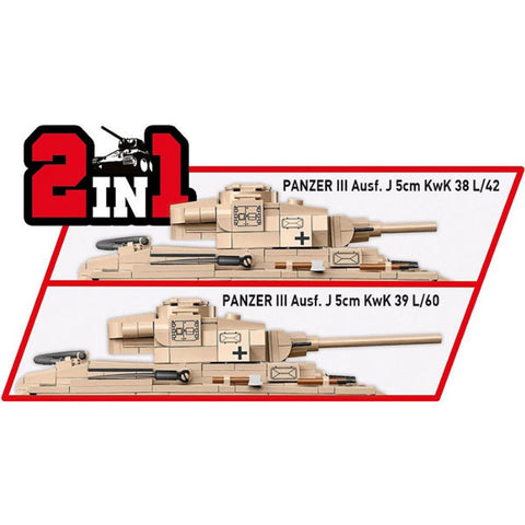 Image of World War 2 - Panzer III Ausf.J & Field Workshop (780 Piece Kit)