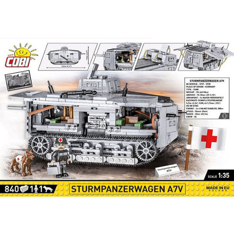 Image of Great War - Sturmpanzerwagen A7V (840 Piece Kit)