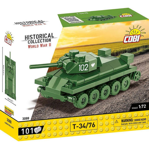 Image of World War 2 - T-34/76 Tank (101 Piece Kit)