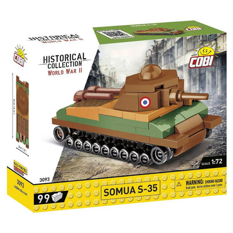 Image of World War 2 - Somua S-35 Tank (99 Piece Kit)