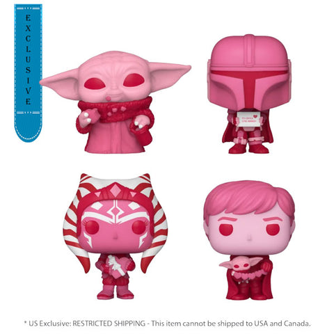 Image of Star Wars: Valentines 2024 - Pink US Exclusive Pocket Pop! 4-Pack Heart Box