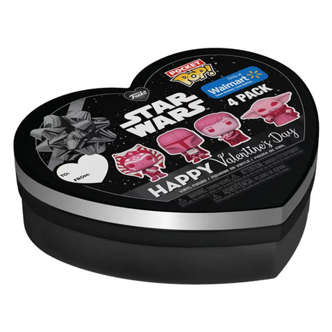 Image of Star Wars: Valentines 2024 - Pink US Exclusive Pocket Pop! 4-Pack Heart Box