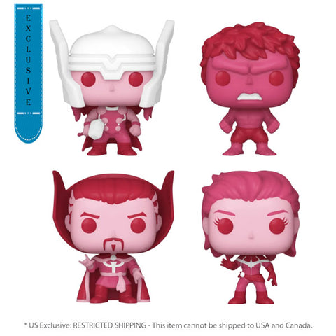 Image of Marvel Comics: Valentines 2024 - Pink US Exclusive Pocket Pop! 4-Pack Heart Box