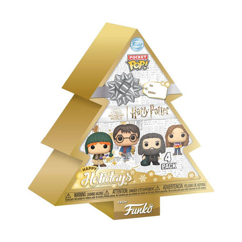 Image of Harry Potter - Tree Holiday US Exclusive Pocket Pop! 4-Pack