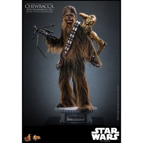 Image of Star Wars - Chewbacca with Disassembled C-3PO 1:6 Scale Collectable Action Figure