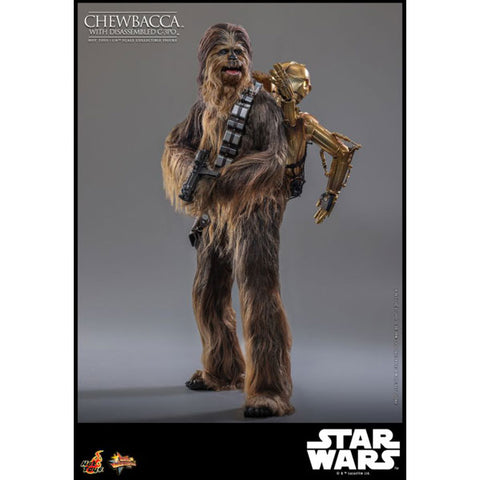 Image of Star Wars - Chewbacca with Disassembled C-3PO 1:6 Scale Collectable Action Figure