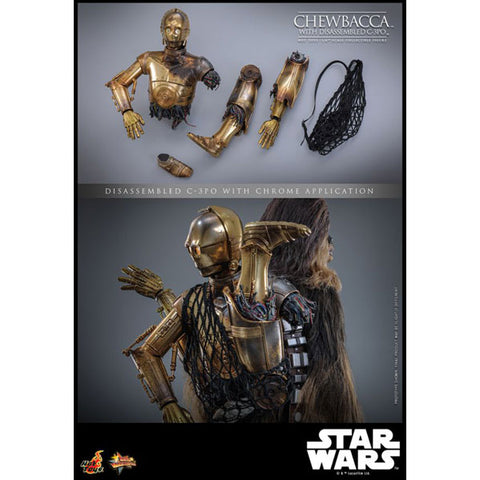 Image of Star Wars - Chewbacca with Disassembled C-3PO 1:6 Scale Collectable Action Figure