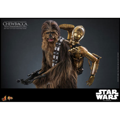 Image of Star Wars - Chewbacca with Disassembled C-3PO 1:6 Scale Collectable Action Figure