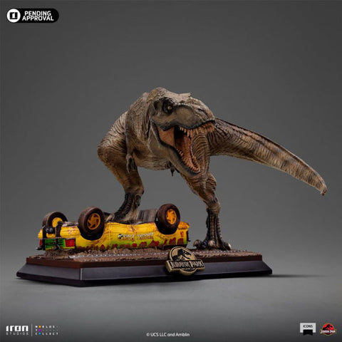 Image of Jurassic Park - T-Rex Attack Icons Statue