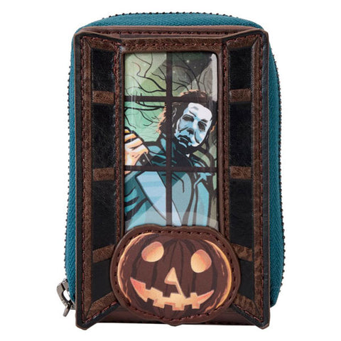 Image of Halloween - Michael Myers Pumpkin Glow Accordion Zip Around Wallet