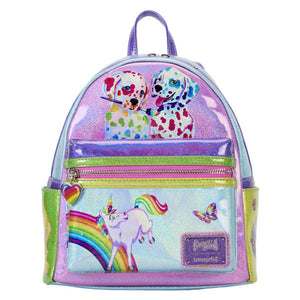 Lisa Frank - Holographic Glitter Color Block Mini Backpack