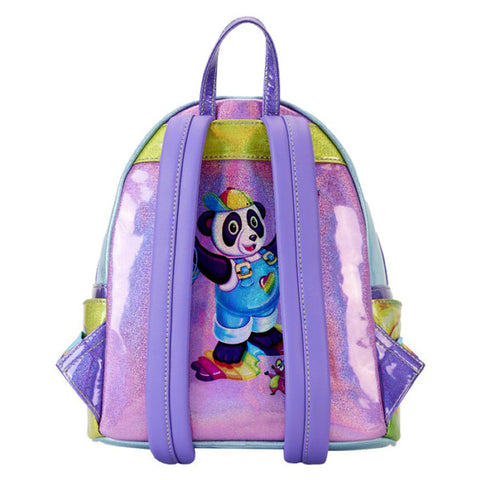 Image of Lisa Frank - Holographic Glitter Color Block Mini Backpack