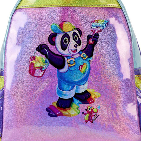 Image of Lisa Frank - Holographic Glitter Color Block Mini Backpack