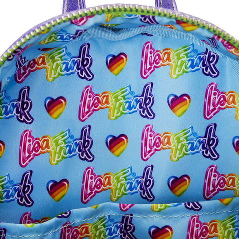 Image of Lisa Frank - Holographic Glitter Color Block Mini Backpack