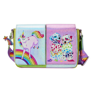 Lisa Frank - Holographic Glitter Color Block Crossbody Bag
