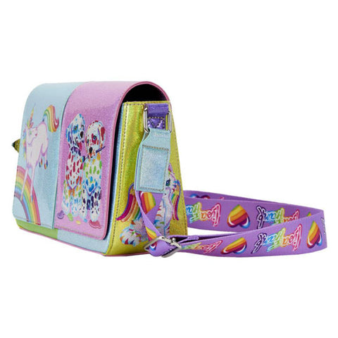 Image of Lisa Frank - Holographic Glitter Color Block Crossbody Bag