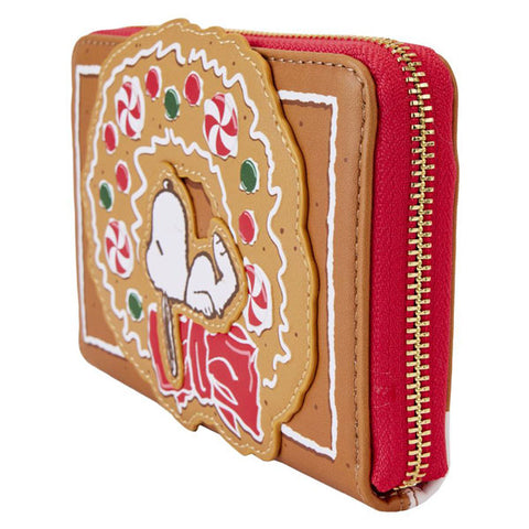 Image of Peanuts - Snoopy Gingerbread Wreath Scented Zip Around Wallet