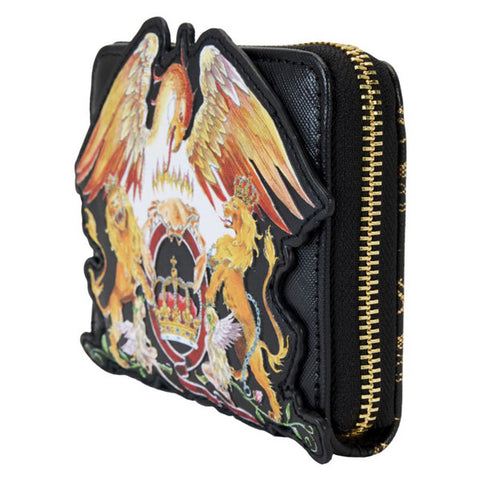 Image of Queen - Logo Crest Zip Around Wallet