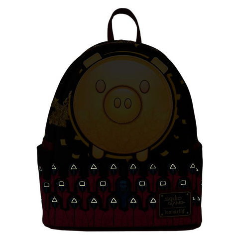 Image of Squid Game - Piggy Bank Masked Men Glow Mini Backpack