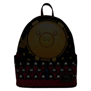 Squid Game - Piggy Bank Masked Men Glow Mini Backpack