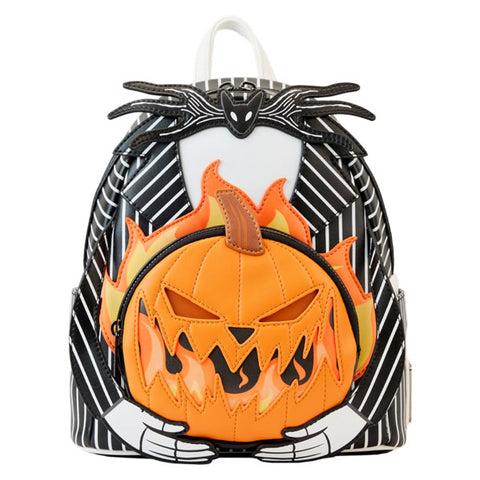 Image of The Nightmare Before Christmas - Jack Pumpkin Glow Head Mini Backpack