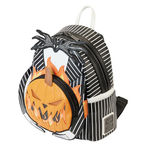 Image of The Nightmare Before Christmas - Jack Pumpkin Glow Head Mini Backpack