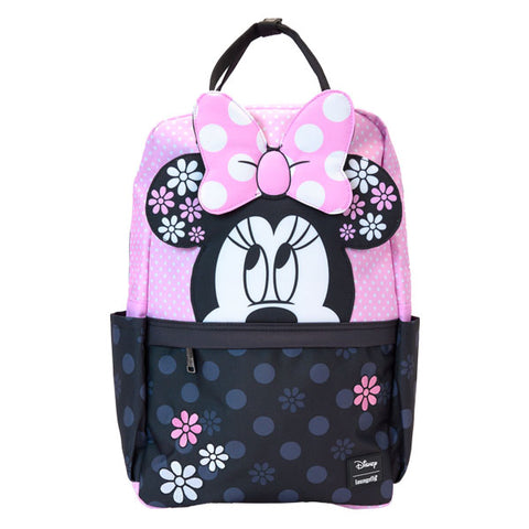 Image of Disney - Minnie Floral Rock the Dots Full-Size Nylon Backpack