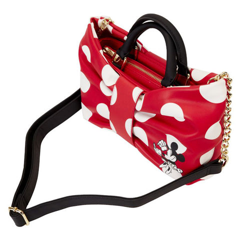 Image of Disney - Minnie Rocks The Dots Figural Bow Crossbody