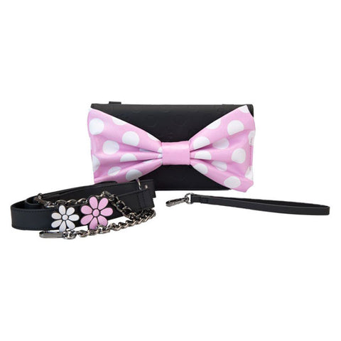 Image of Disney - Minnie Floral Rock the Dots Clutch Crossbody Bag