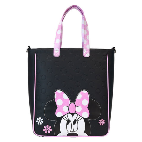 Image of Disney - Minnie Floral Rock the Dots Tote Bag w/Coin Bag