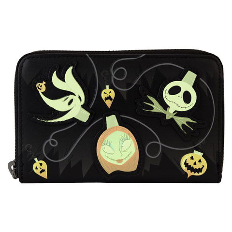 Image of The Nightmare Before Christmas - Tree String Lights Glow Zip Around Wallet