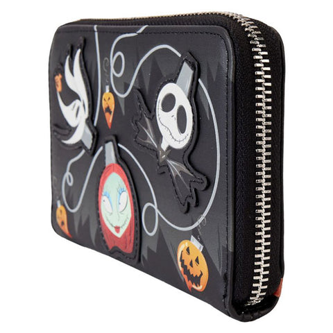 Image of The Nightmare Before Christmas - Tree String Lights Glow Zip Around Wallet