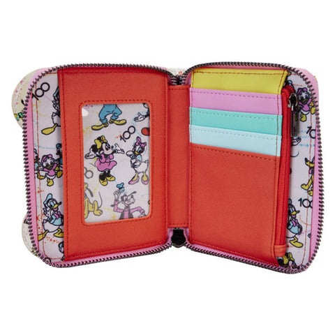 Image of Disney: D100 - Classic All-Over Print Iridescent Zip Around Wallet