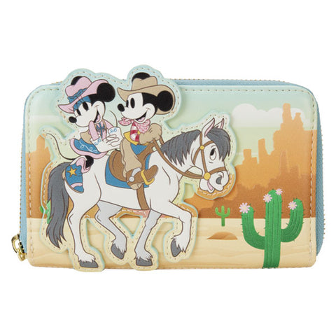 Image of Disney - Western Mickey & Minnie Zip Around Wallet