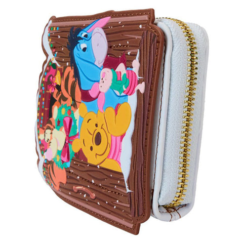 Image of Winnie The Pooh - Pooh & Friends Holiday Scene Zip Wallet