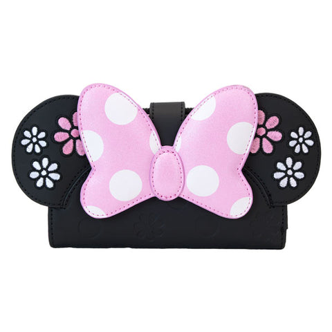 Image of Disney - Minnie Floral Rock the Dots Flap Wallet