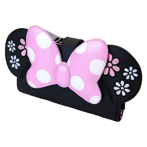 Image of Disney - Minnie Floral Rock the Dots Flap Wallet