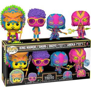 Black Panther 2: Wakanda Forever - Blacklight US Exclusive Pop! Vinyl 4-Pack