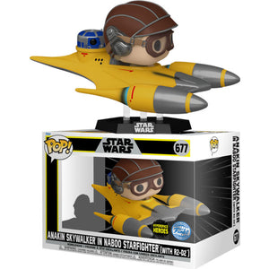 Star Wars - Anakin Skywalker in Naboo Starfighter (with R2-D2) US Exclusive Pop! Ride - 677