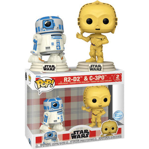 Star Wars: D100 - R2-D2 & C-3PO Retro Reimagined US Exclusive Pop! 2-Pack