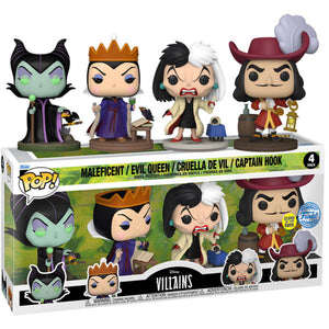 Disney: Villains - US Exclusive Glow Pop! Vinyl 4-Pack