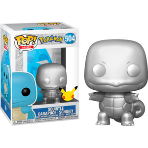 Pokemon - Squirtle Silver Meetallic 25th Anniversary US Exclusive Pop - 504